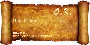 Ott Kleon névjegykártya